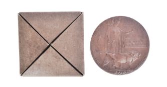 WWI FIRST WORLD WAR DEATH PLAQUE / DEATH PENNY