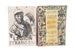 TWO A3 FRENCH FOREIGN LEGION POSTER REPRODUCTIONS
