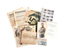 COLLECTION OF FIRST & SECOND WORLD WAR GERMAN EPHEMERA