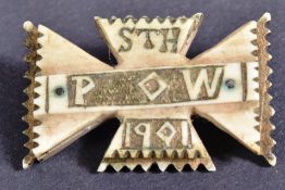 EARLY 20TH CENTURY BOER WAR PRISONER OF WAR BADGE