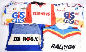 CYCLING - COLLECTION OF VINTAGE 1980S AUSTRALIAN CYCLING TOPS