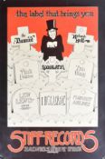 STIFF RECORDS - THE DAMNED, RICHARD HELL ETC - VINTAGE POSTER