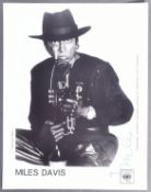 MILES DAVIS (1926-1991) - AUTOGRAPHED 8X10