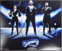SUPERMAN II (1980) - TRIPLE-AUTOGRAPHED 8X10