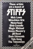 A BUNCH OF STIFFS - STIFF RECORDS - ORIGINAL POSTER