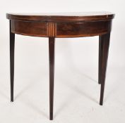 GEORGE III C 1780S MAHOGANY FOLDING INLAID CARD TABLE