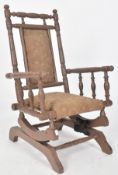 20TH CENTURY WOODEN AMERICAN BOSTON CHILD'S ROCKING CHAIR