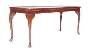MID 20TH CENTURY MAHOGANY NEEDLE WORK COFFEE TABLE