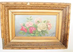 1904 EDWARDIAN OIL ON PANEL STILL LIFE STUDY PAINTING