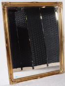 LARGE GILT OVERMANTEL BEVELLED EDGE MIRROR