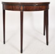 GEORGE III 18TH CENTURY MAHOGANY INLAID FOLDING CARD TABLE