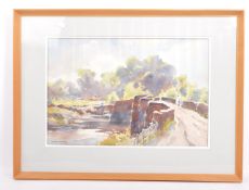 ERNEST ANDREWS BRISTOL SAVAGE 'THE BRIDGE' WATERCOLOUR