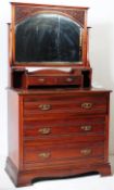 ARTS & CRAFTS WALNUT DRESSING CHEST / DRESSER