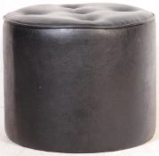 VINTAGE RETRO 1970'S VINYL LEATHERETTE POUF FOOT STOOL