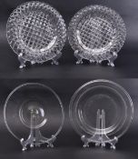 COLLECTION OF FOUR 17TH - 19TH CENTURY GLASS PLATES