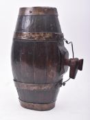 VICTORIAN 19TH CENTURY OAK & BRASS BOUND CARRY-ON BARREL