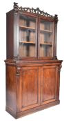 VICTORIAN 19TH CENTURY MAHOGANY LIBRARY BOOKCASE