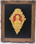 GILT METAL PLAQUE COMMEMORATING THE DEATH OF ROBERT PEEL
