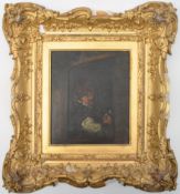 18TH CENTURY FRAMED OIL PORTRAIT STUDY OF GENTLEMAN