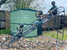 PAUL ANDERSON - LARGE CONTEMPORARY BRONZE GARDEN FEATURE