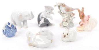 COLLECTION OF LATE 20TH CENTURY LLADRO PORCELAIN FIGURINES