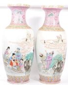 PAIR OF EARLY 20TH CENTURY CHINESE FAMILLE ROSE VASES