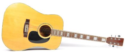 MUSICAL INSTRUMENTS - INLAID ABALONE SHELL ACOUSTIC GUITAR