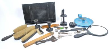 VICTORIAN & LATER CURIOS - ETUI - BULLY BEEF - EBONY - CHAMBERSTICK