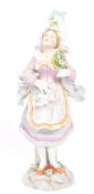 EARLY 20TH CENTURY MEISSEN PORCELAIN CHINA LADY FIGURINE