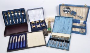 COLLECTION OF SILVER PLATE CUTLERY & TABLEWARE