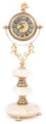 VINTAGE GILDED ONYX GERMAN BLESSING ALARM CLOCK