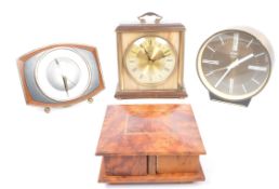 COLLECTION OF THREE METAMIC MID 20TH CENTURY MANTEL CLOCKS