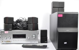 LATE 20TH CENTURY SONY AMPLIFIER & BOSE SURROUND SPEAKERS