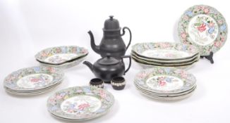 FOUR PIECES WEDGWOOD BASALT & CONTINENTAL PLATES