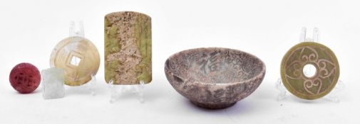 19TH CENTURY & LATER CHINESE CARVED JADE TALISMANS / ARTIFACTS