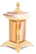 20TH CENTURY GILT METAL & ONYX CIGARETTE DISPENSER