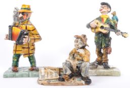 THREE 19TH CENTURY ITALIAN MUSICAL PORCELAIN FIGURINES