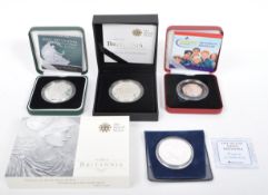 COLLECTION OF UK SILVER BRILLIANT UNCIRCULATED PROOF COINS