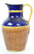 19TH CENTURY GEORGE JONES MAJOLICA POTTERY BASKET JUG