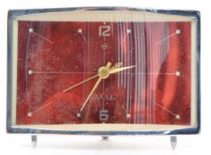 RETRO MID 20TH CENTURY CHINA WIND UP MANTEL CLOCK