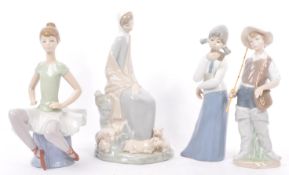 COLLECTION OF VINTAGE 20TH CENTURY PORCELAIN LLADRO FIGURES
