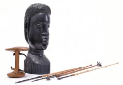 ASSORTMENT OF AFRICAN TRIBAL ETHIOPIAN CARVED WOOD ARTIFACTS
