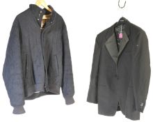 TWO VINTAGE JACKETS BLAZERS COATS BY MOSS BROS & LORO PIANA