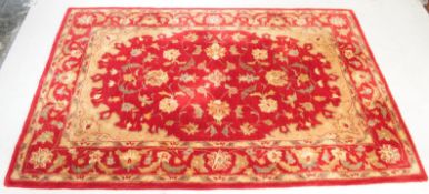 MID TO LATE 20TH CENTURY RECTANGULAR FLORAL RUG CARPET