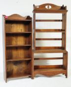 LIBERTY OF LONDON 1920S OAK UPRIGHT WINDOW BOOKCASE
