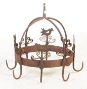ROUND WROUGHT IRON SUSPENDED KITCHEN PAN HANGER