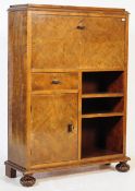 ART DECO FIGURED WALNUT BUREAU ESCRITOIRE