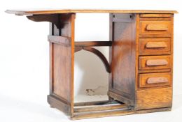 VINTAGE 20TH CENTURY OAK EXTENDING SCHOOL DESK