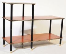 MID CENTURY 1950S TEAK WOOD THREE TIER DISPLAY STAND