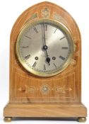 EARLY 20TH CENTURY ARTS & CRAFTS MAHOGANY MANTEL CLOCK